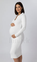 Ribbed Maternity Dress