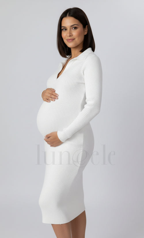 Ribbed Maternity Dress