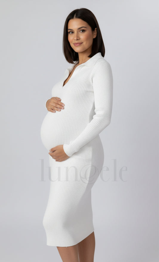 Ribbed Maternity Dress
